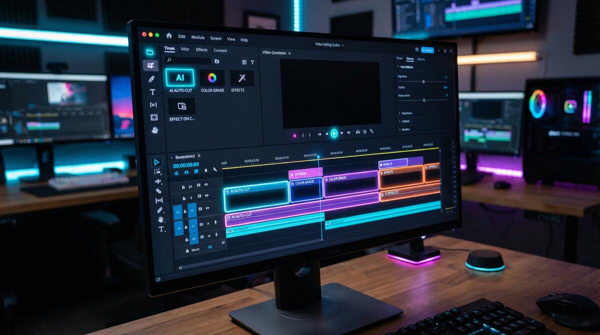 暗网禁区 AI视频剪辑工具界面